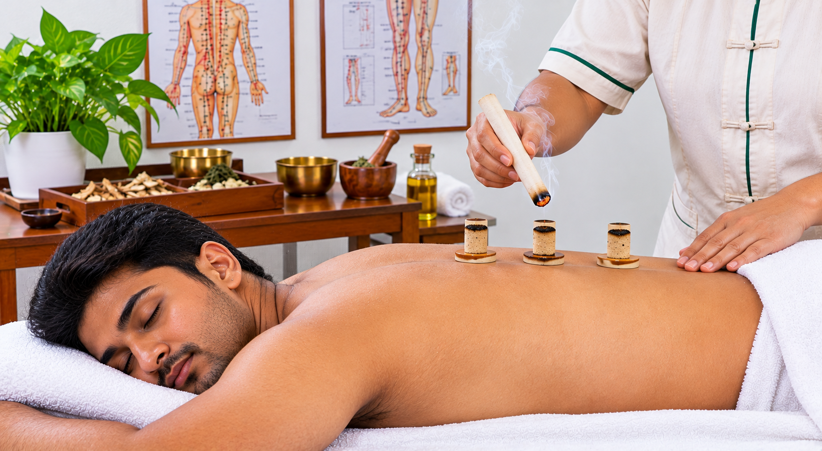 Moxibustion Therapy Treatment